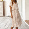Emelia robe à col en V avec des pois pour l'automne