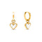 Boucles d'oreilles Huggie en quartz blanc