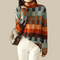 Golf z miękkiego kaszmiru | Stylowy patchwork