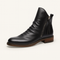 Bottes en cuir pour hommes avec semelle antidérapante et design élégant, parfaites pour l'automne