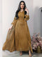 Cocolii ensemble robe en satin nœud bright wire manches longues femme élégant décontracté mode