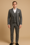Costume trois pièces - coupe étroite - boutonnage simple - revers échancré - parfait pour l'automne