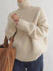 Pull col roulé chic et douillet en lin pour l'hiver