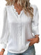 Blouse Femme Bohème Blanche en Dentelle et Coton