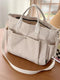 Corduroy shoulder bag with trendy corduroy fabric and practical layout