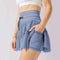 Minijupe taille haute pour femmes avec plis et short intégré - Édition Automne
