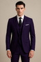 Costume tailleur 3 pièces pour hommes, violet - Ensemble Classique Automne