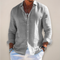 Chemise décontractée à manches longues pour homme avec boutons