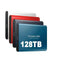 Zewnętrzny dysk SSD 128 TB | USB 3.1 i USB-C wysokiej prędkości | Technologia NVMe M.2 | Obudowa z antywstrząsowego stopu aluminium | Plug & Play dla PC, Mac i urządzeń mobilnych