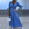 Vera - Robe longue en denim automnale