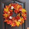Maple Leaf Wreath with Pumpkin - Autumn Door Decoration