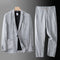 Costume décontracté en lin pour hommes