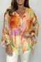 Blouse Femme en Mousseline Imprimée Colorée Casual