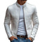 Kairos | Veste en cuir pour homme avec motif en pierre, coupe cintrée et doublure chaude pour l'automne