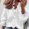 Blouse Femme Blanche à Volants en Coton Casual